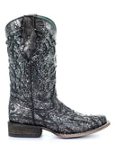 Women's Glitter Inlay and Studs Western Boots