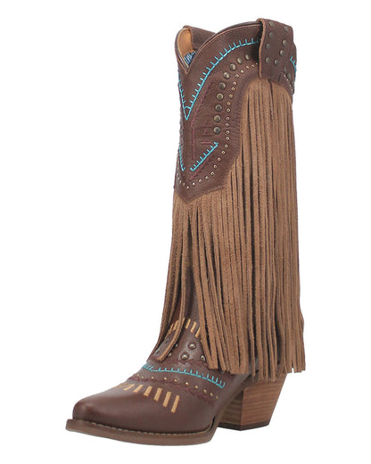 Dingo Women's Gypsy Western Boots in Brown with Snip Toe at Skip's Western Outfitters | DI737-BROWN