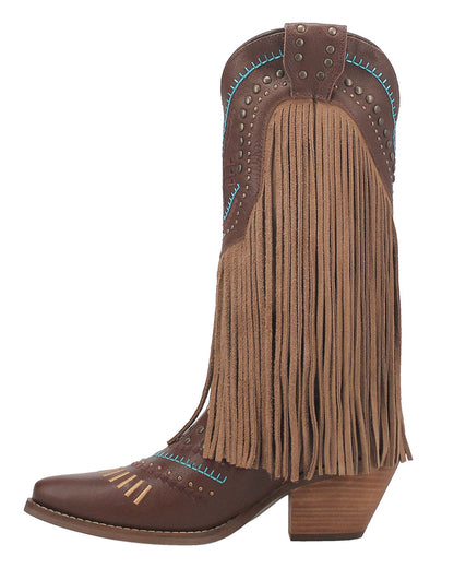 Dingo Women's Gypsy Western Boots in Brown with Snip Toe at Skip's Western Outfitters | DI737-BROWN