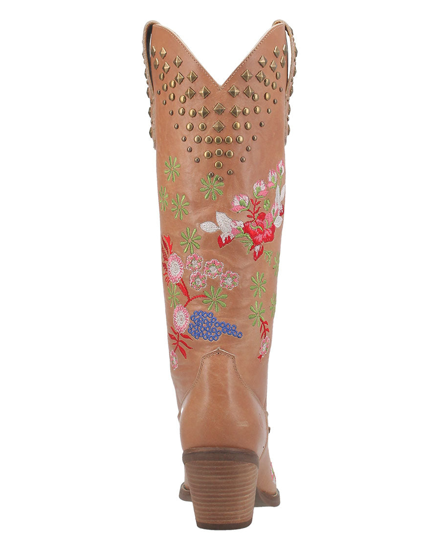 Dingo Women's Poppy Western Boots in Tan with Snip Toe at Skip's Western Outfitters | DI732-TAN