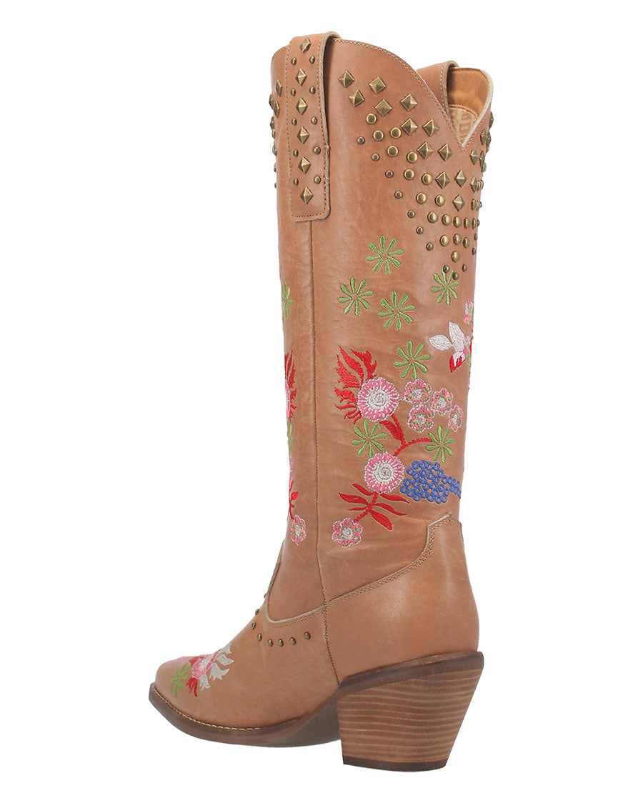 Dingo Women's Poppy Western Boots in Tan with Snip Toe at Skip's Western Outfitters | DI732-TAN