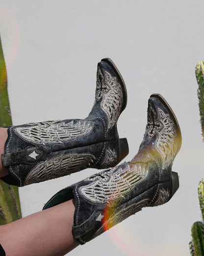 Corral A4232 Women's Handcrafted Snip Toe Cowgirl Boots in Black at Skip's Western Outfitters