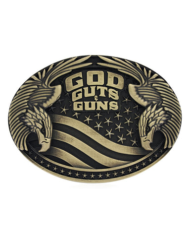 Attitude God, Guts, & Guns Belt Buckle