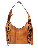 Women's Jaguar Tooled Shoulder Strap Hobo Bag