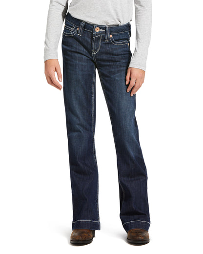 Girls' Trouser Mid Rise Stretch Ella Wide Leg Jeans by Ariat from Skip’s Western Outfitters | ARI-10032311-7-R