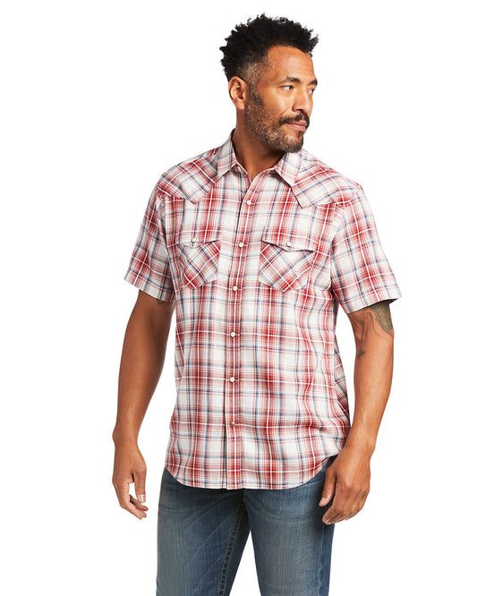 Men's Hennessey Retro Fit Shirt by Ariat from Skip’s Western Outfitters | ARI-10039670-S-Garnet