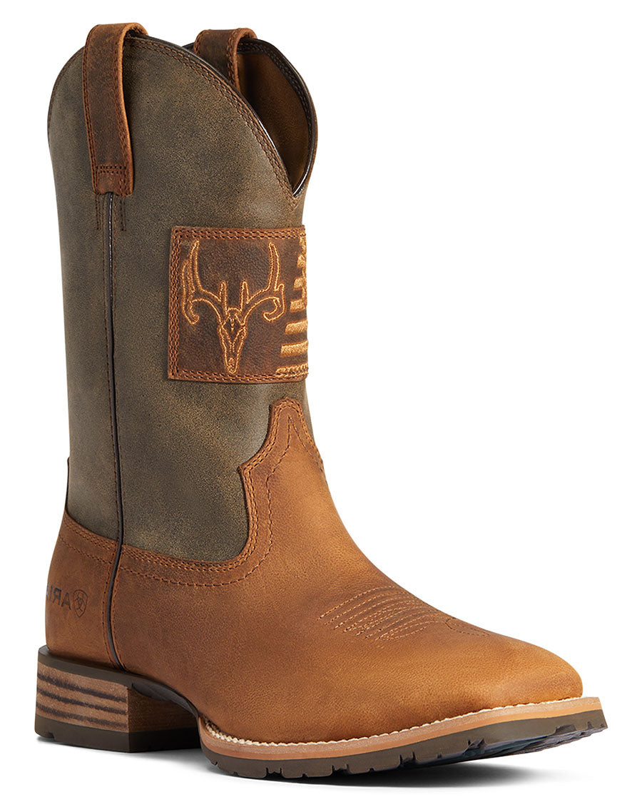 Men's Hybrid Patriot Country Western Boots by Ariat from Skip’s Western Outfitters | ARI-10038353-090-D