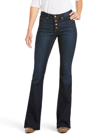 Button Fly Flare Denim - Grace and Lace