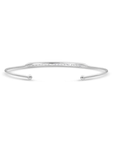 Women's Minimal Clear Stone Bar Cuff Bracelet
