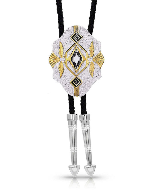 Two Tone Eagle Bolo Tie by Montana Silversmiths from Skip’s Western Outfitters | MON-BT190-O/S-Two-Tone