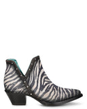 Women's Zebra Print & Studs Ankle Boots