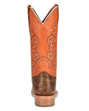 Men's Embroidered Wide Square Western Boots