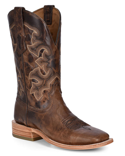 Corral A4264 Men's Handcrafted Wide Square Toe Cowboy Boots in Brown at Skip's Western Outfitters