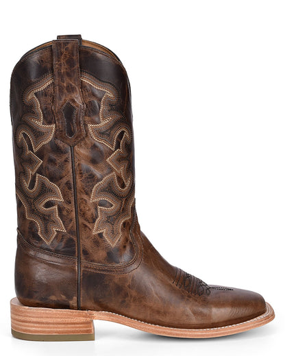 Corral A4264 Men's Handcrafted Wide Square Toe Cowboy Boots in Brown at Skip's Western Outfitters