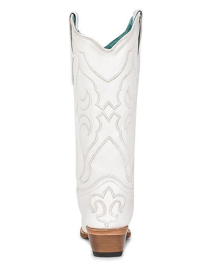 Corral Z5046 Women's Handcrafted Snip Toe Cowgirl Boots in White at Skip's Western Outfitters