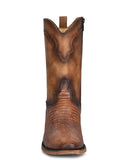 Men's Exotic Embroidery with Zipper Western Boots