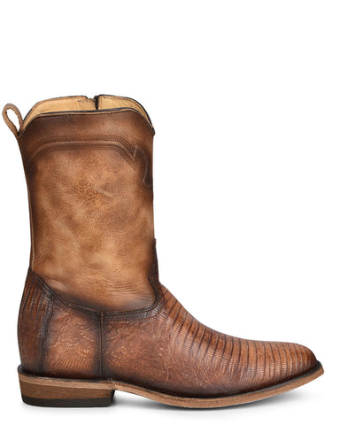 Men's Exotic Embroidery with Zipper Western Boots