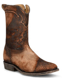 Men's Embroidery with Zipper Western Boots