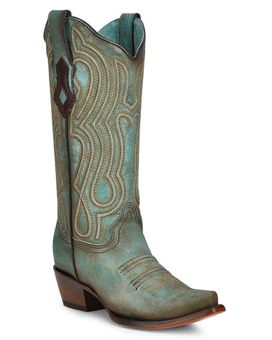 Women's Laser & Embroidery Western Boots