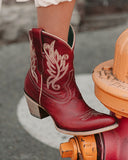 Women's Western Stitching Short Boots