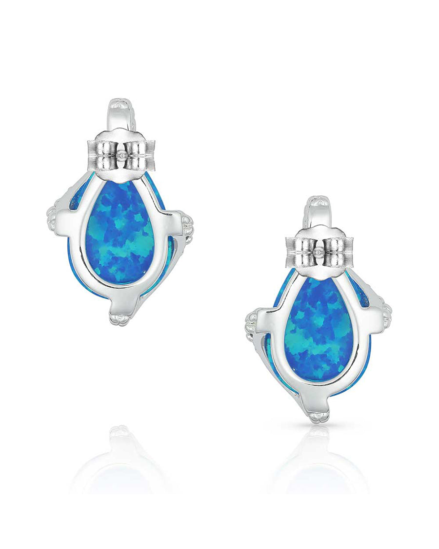 Women's Wrapped Opal Earrings