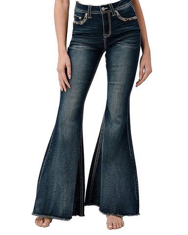 Women's High Waist Super Flare Jeans – Skip's Western Outfitters