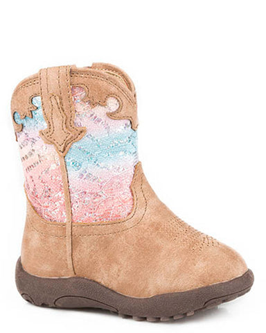 Infant's Cowbabies Glitter Lace Western Boots