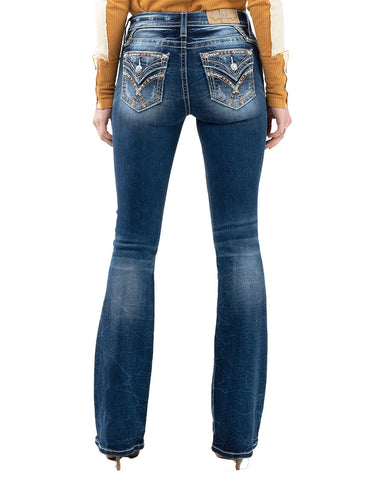Women's Love And Peace Bootcut Jeans