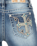 Women's Rope Embroidered Mid-Rise Bootcut Jeans