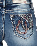 Women's Americana Horsheshoe Mid-Rise Bootcut Jeans