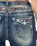 Women's Lifted Star Spangled Mid-Rise Bootcut Jeans