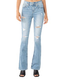 Women's Distressed High-Rise Bootcut Jeans