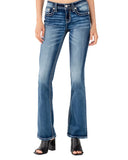 Women's Feathered Longhorn Mid-Rise Bootcut Jeans