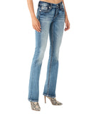 Women's Lucky Horseshoe Mid-Rise Bootcut Jeans