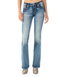 Women's Lucky Horseshoe Mid-Rise Bootcut Jeans