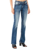 Women's Crystal Wings Mid-Rise Bootcut Jeans
