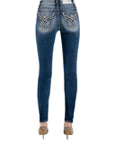 Women's Western Cross-Stitch Skinny Jeans