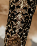 Women's Inlay Floral Embroidered Boots