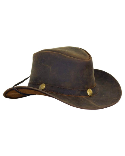 Cheyenne Leather Hat by Outback Trading Company from Skip’s Western Outfitters | OUT-13006-S-Brown