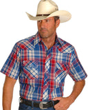 Men's Assorted Plaid Western Short Sleeve Shirts