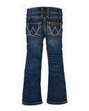 Girl's Stitch Patch Boot Cut Jeans