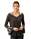 Women's Floral Embroidery Top