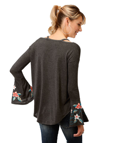 Women's Floral Embroidery Top