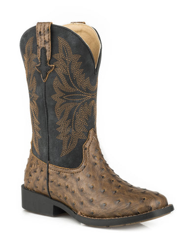 Youth's Faux Ostrich Western Boots