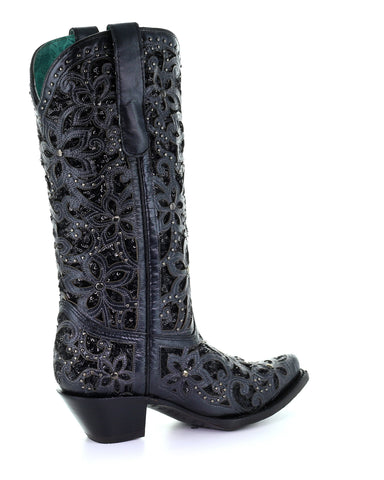 Women's Studs and Embroidery Western Boots