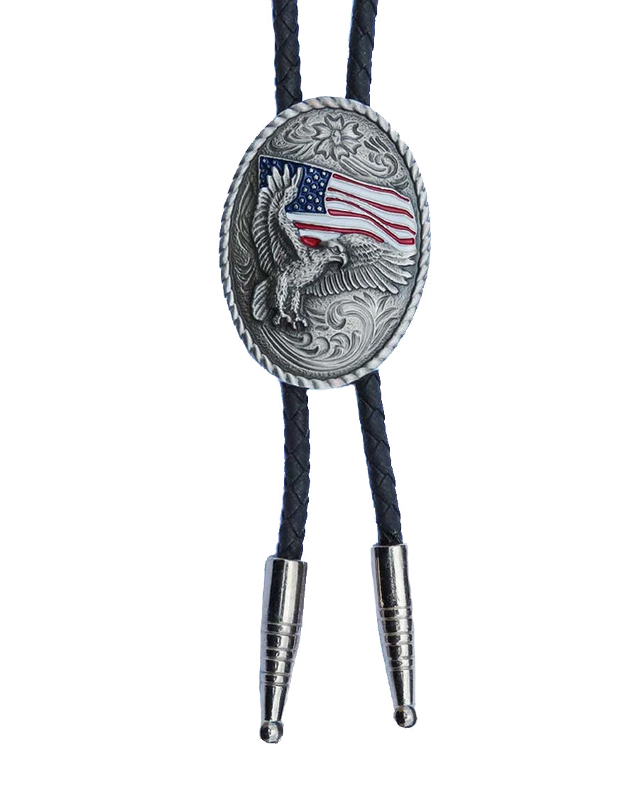 Flying Eagle American Flag Bolo Tie by Double S from Skip’s Western Outfitters | 10923499953