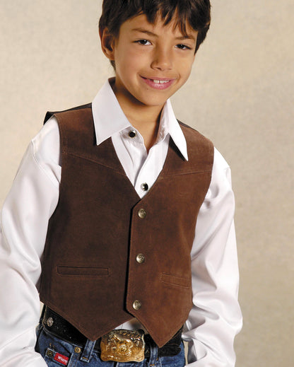 Kids' Cow Suede Vest - 02-094-0500-0513 BR