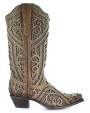 Women's Embroidery and Studs Western Boots