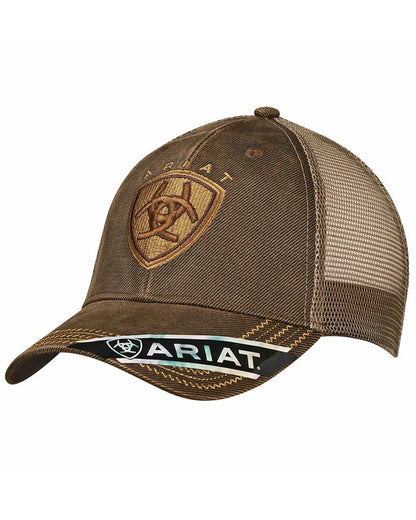 Oilskin Ball Cap by Ariat Accessories from Skip’s Western Outfitters | MFW-1515602-ONESIZE-BROWN