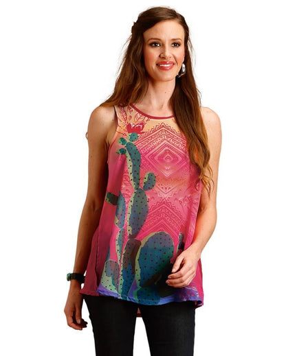 Women's Cactus Scene Western Top by Roper from Skip’s Western Outfitters | KAR-03-052-0565-3024-RE-XS-Multicolor
